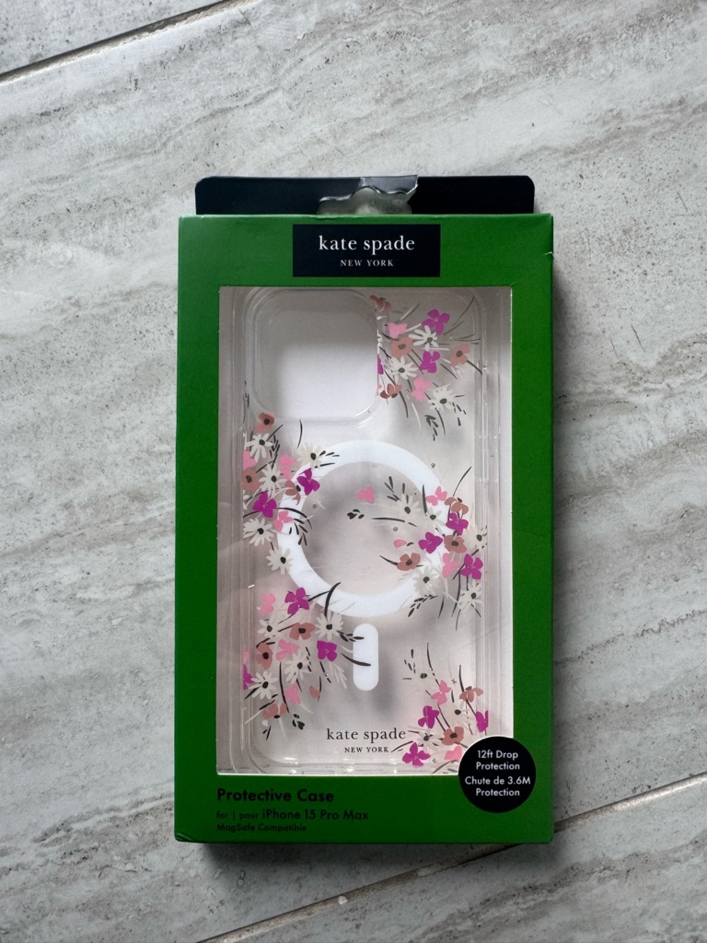 kate spade Clear Floral Phone Case 15 pro max
